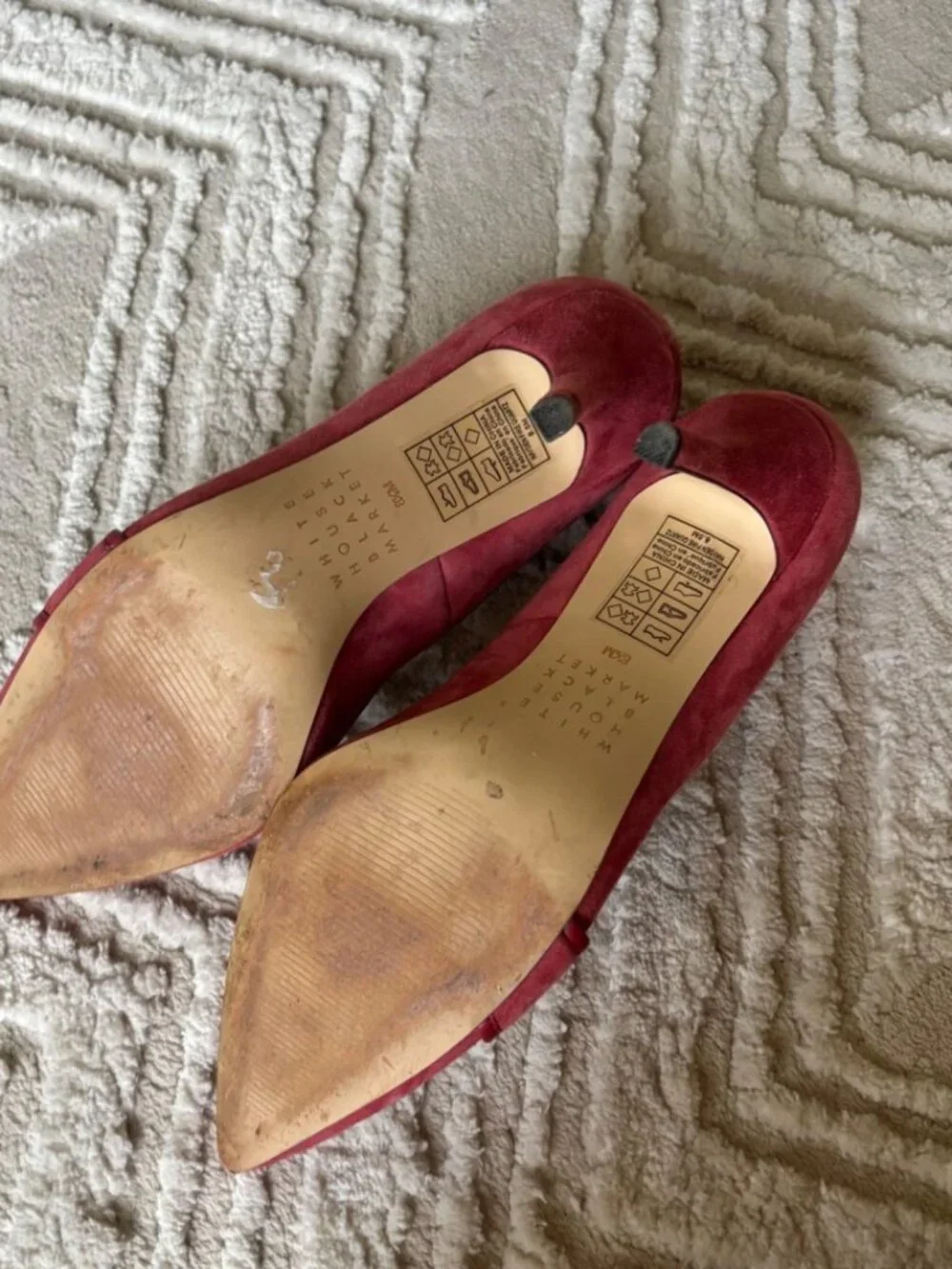 Y2K White House Black Market Pink Faux Suede Pumps